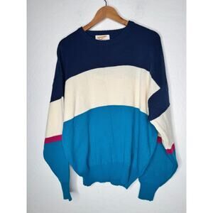 Catamount Trail Mens Vintage 80's Sweatere Acrylic Size Large Color Block